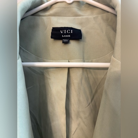 Vici Green Blazer Structured Suit Jacket - Picture 2 of 6